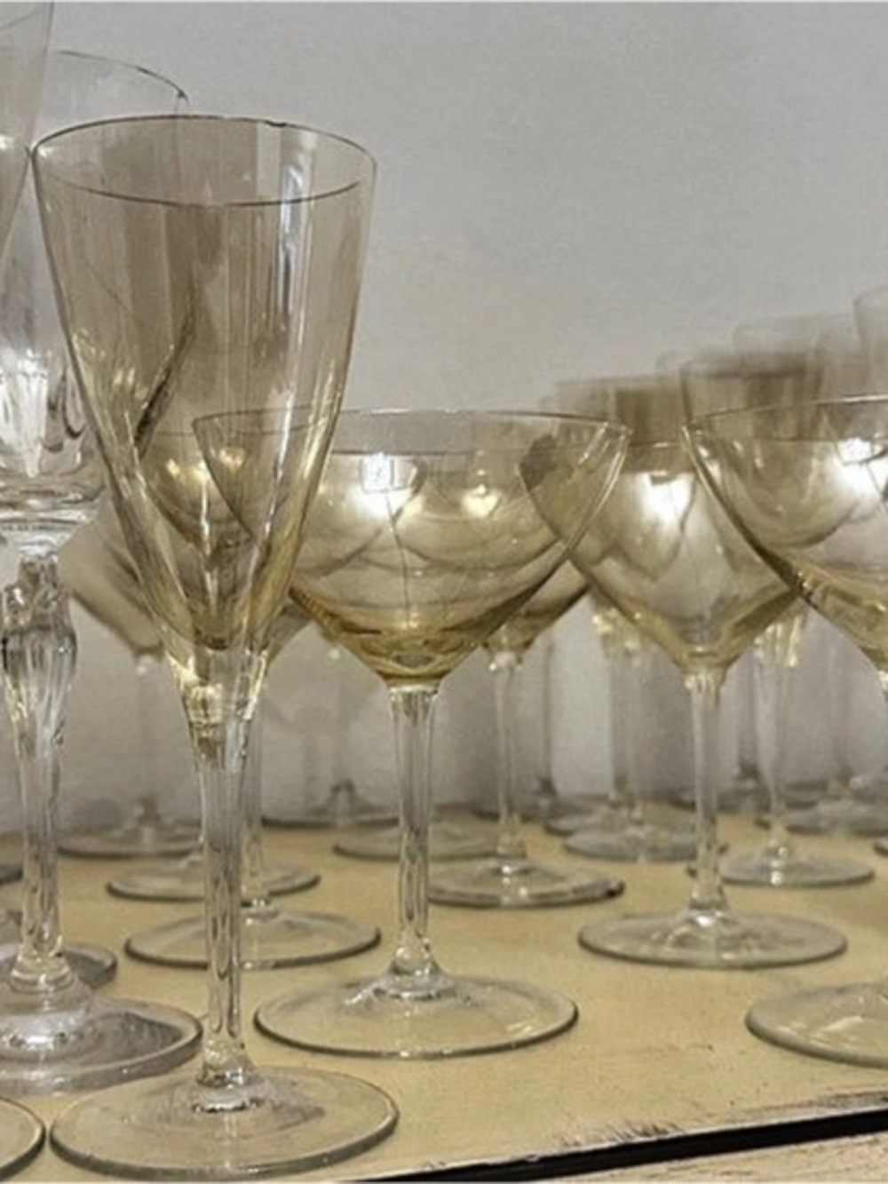Assorted Clear & Yellow Crystal - Drinkware